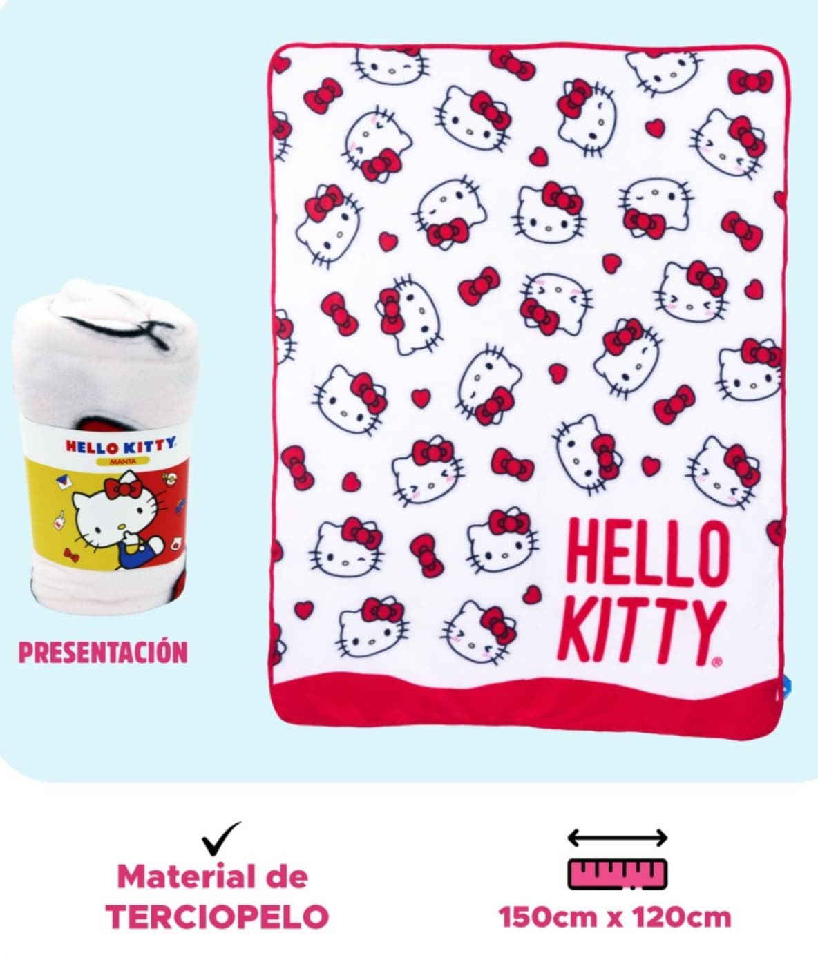 MANTA HELLO KITTY ROJO