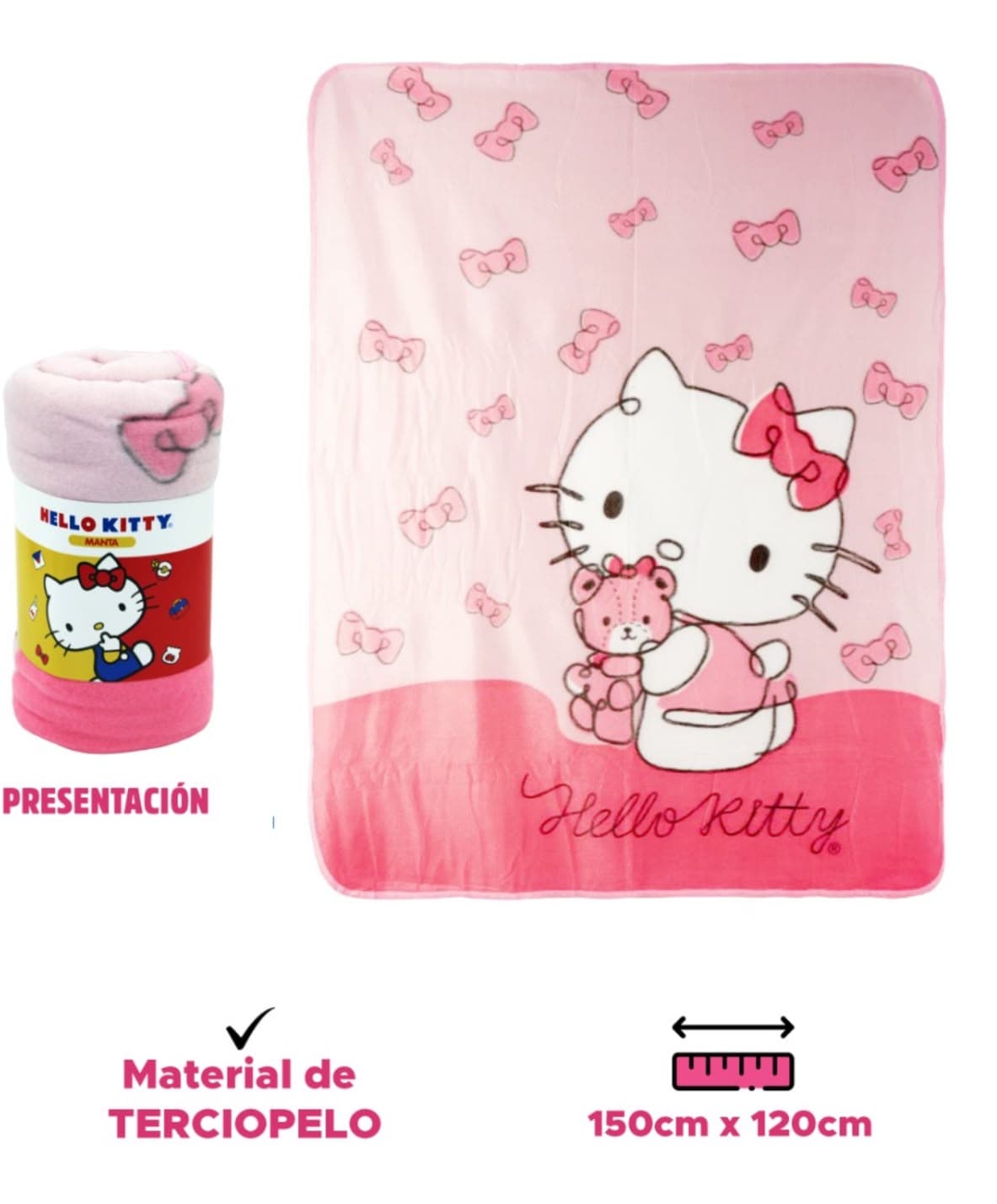 MANTA HELLO KITTY ROSADO