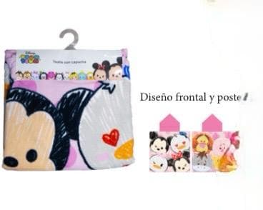 TOALLA CAPUCHA MODELO CARITAS TSUM TSUM